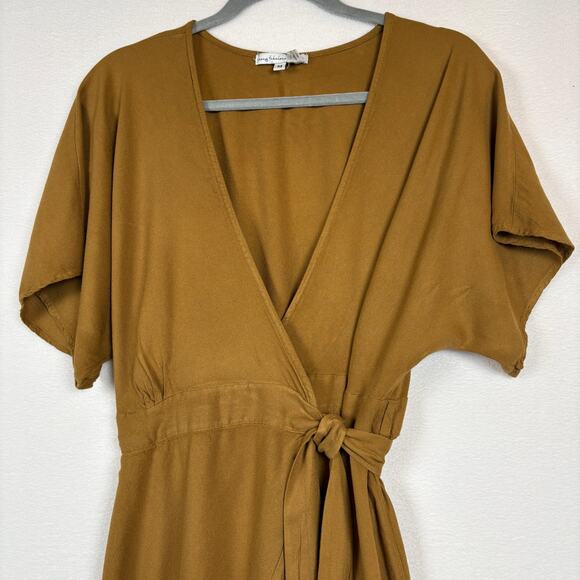 YFB V-Neck Lilly Wrap Maxi Dress Bronze Dolman Young Fabulous & Broke Revolve M - Picture 14 of 16